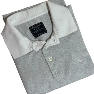 Abercrombie & Fitch Polo Shirt Slim Muscle Fit SS Preppy Cotton Raglan Men Large